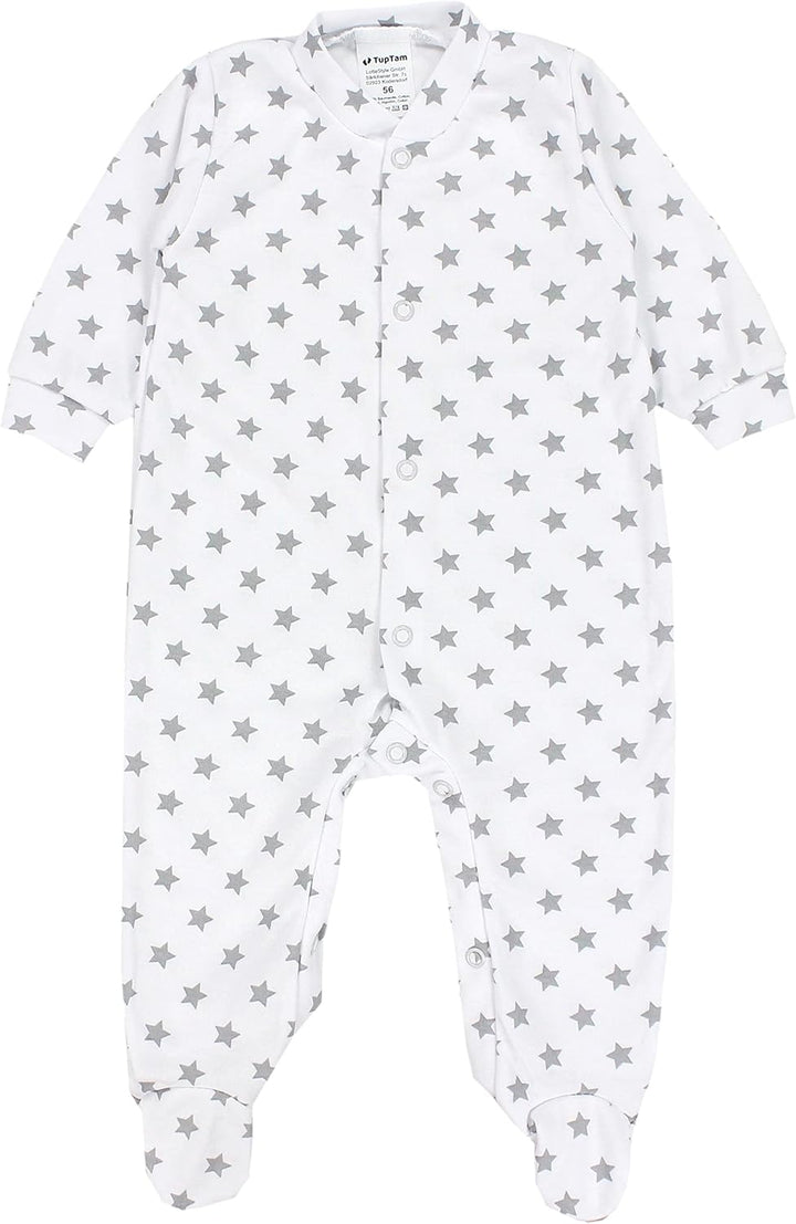 TupTam Baby Mädchen Schlafstrampler mit Fuss 3er Pack 62 Farbenmix 1, 62 Farbenmix 1