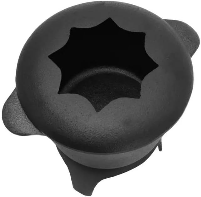 Fondue Set| aus Gusseisen mit 6 Gabeln, Geeignet für Käse- Schoko- und Fleisch-Fondue, 1,5l, Schwarz
