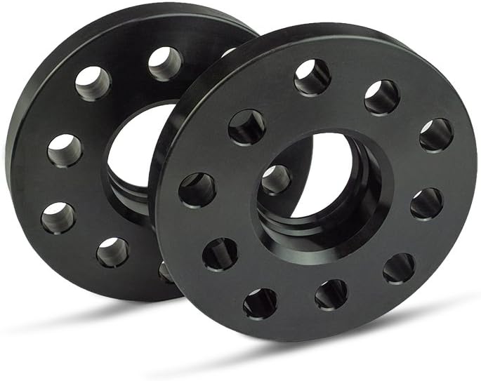 SCC Spurverbreiterung 12176W - schwarz eloxiert - LK: 100/4 NLB: 56,6 - 20mm - 2 Stück 20mm schwarz,
