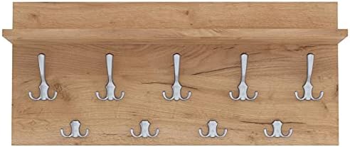 AKKE Mikon 40x90 | VERTI Garderobenpaneel Wandgarderobe Garderobe Wandpaneel Kleiderstange ALUMINIUM