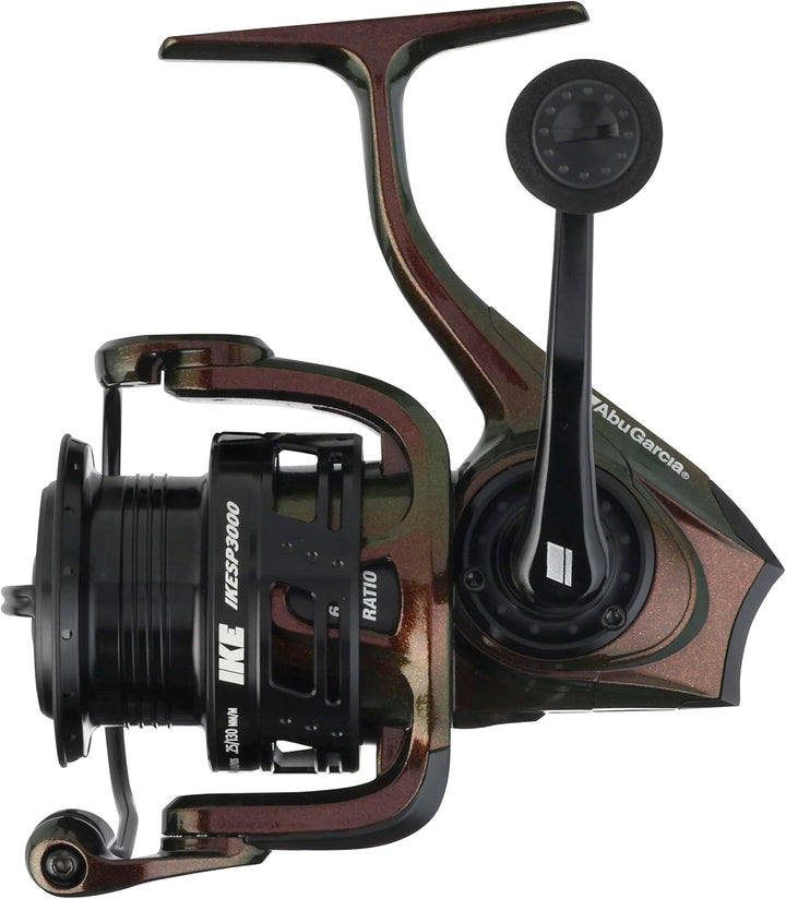 Abu Garcia Revo Ike Stationärrolle - leichte lilafarbene Spinnrolle mit 10 Kugellagern, Drop Shot Ke