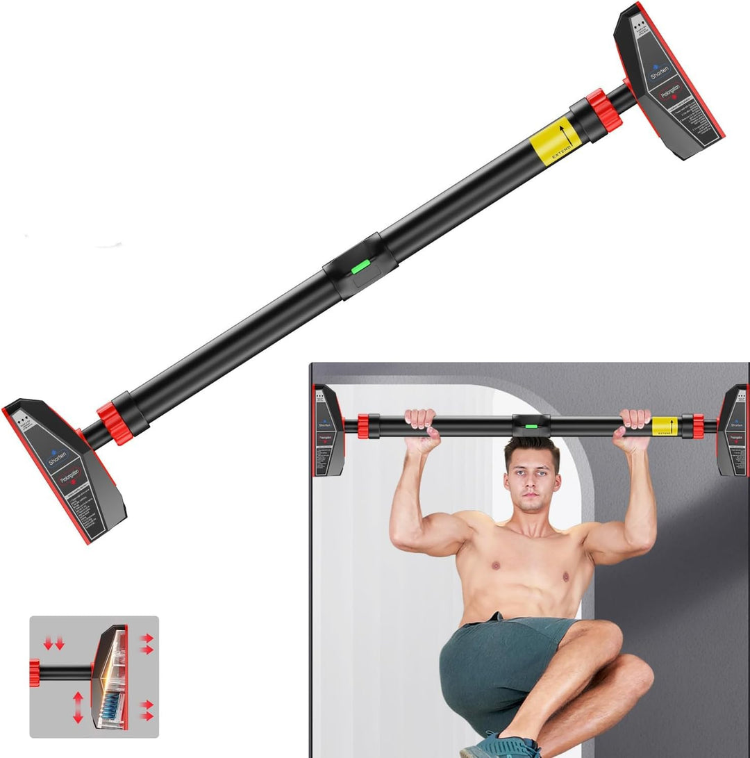 HAKENO Klimmzugstange für Türrahmen ohne Schrauben/Bohren, Pull Up Bar Tragkraft bis 200 Kg, Recksta