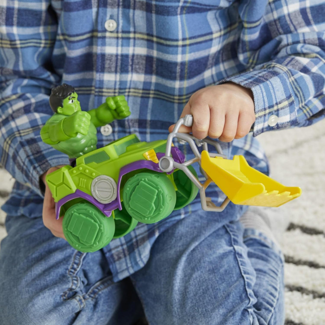 SPIDEY AND HIS AMAZING FRIENDS Marvel Hulk Schmetter Truck, Action-Figur mit Fahrzeug und Accessoire