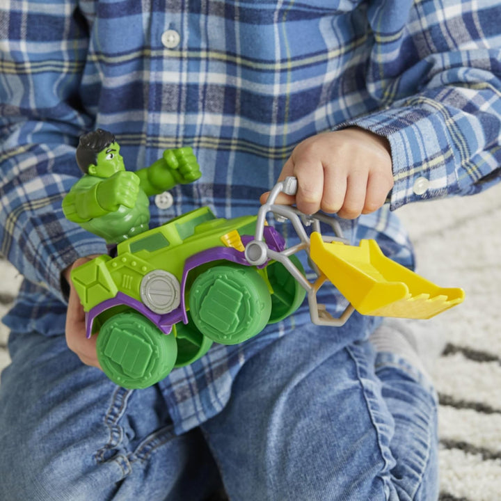 SPIDEY AND HIS AMAZING FRIENDS Marvel Hulk Schmetter Truck, Action-Figur mit Fahrzeug und Accessoire