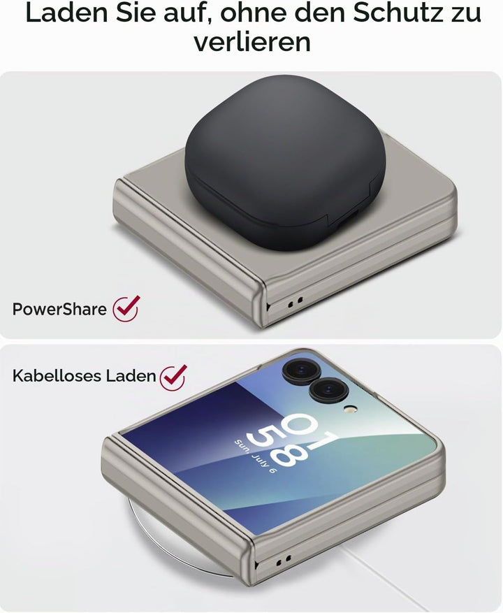 Miimall Kompatibel mit Samsung Galaxy Z Flip 7 Hülle mit Scharnierschutz Magnetischer [Externer Bild
