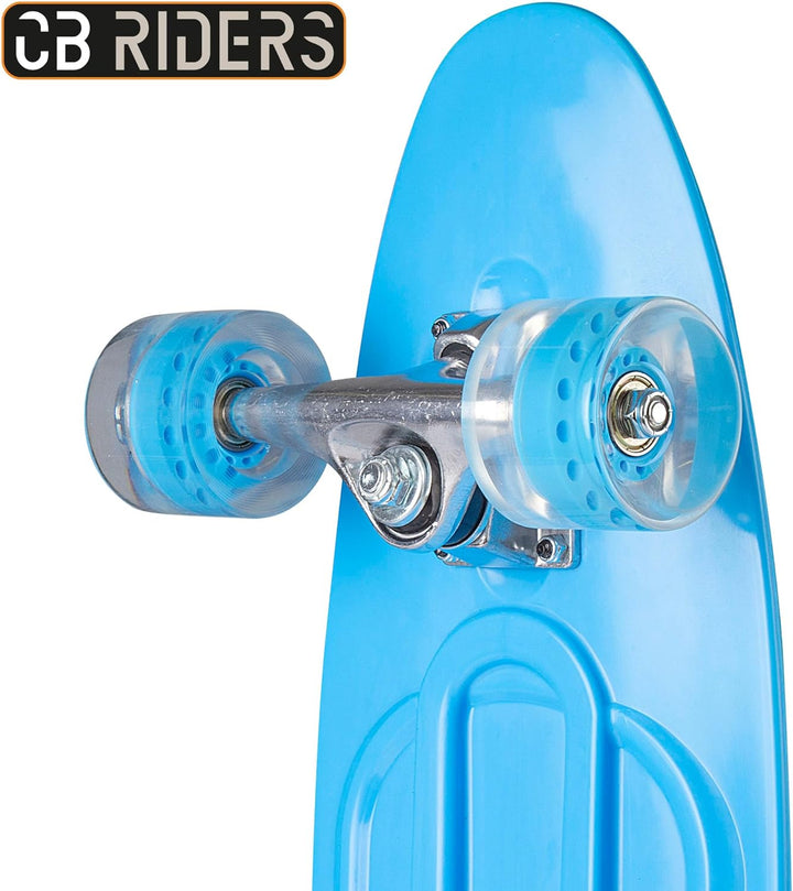 COLORBABY CB Riders, Skateboard, Blau, 71 x 20 cm, Achse aus Aluminium, für Kinder, Board mit 4 PU-R