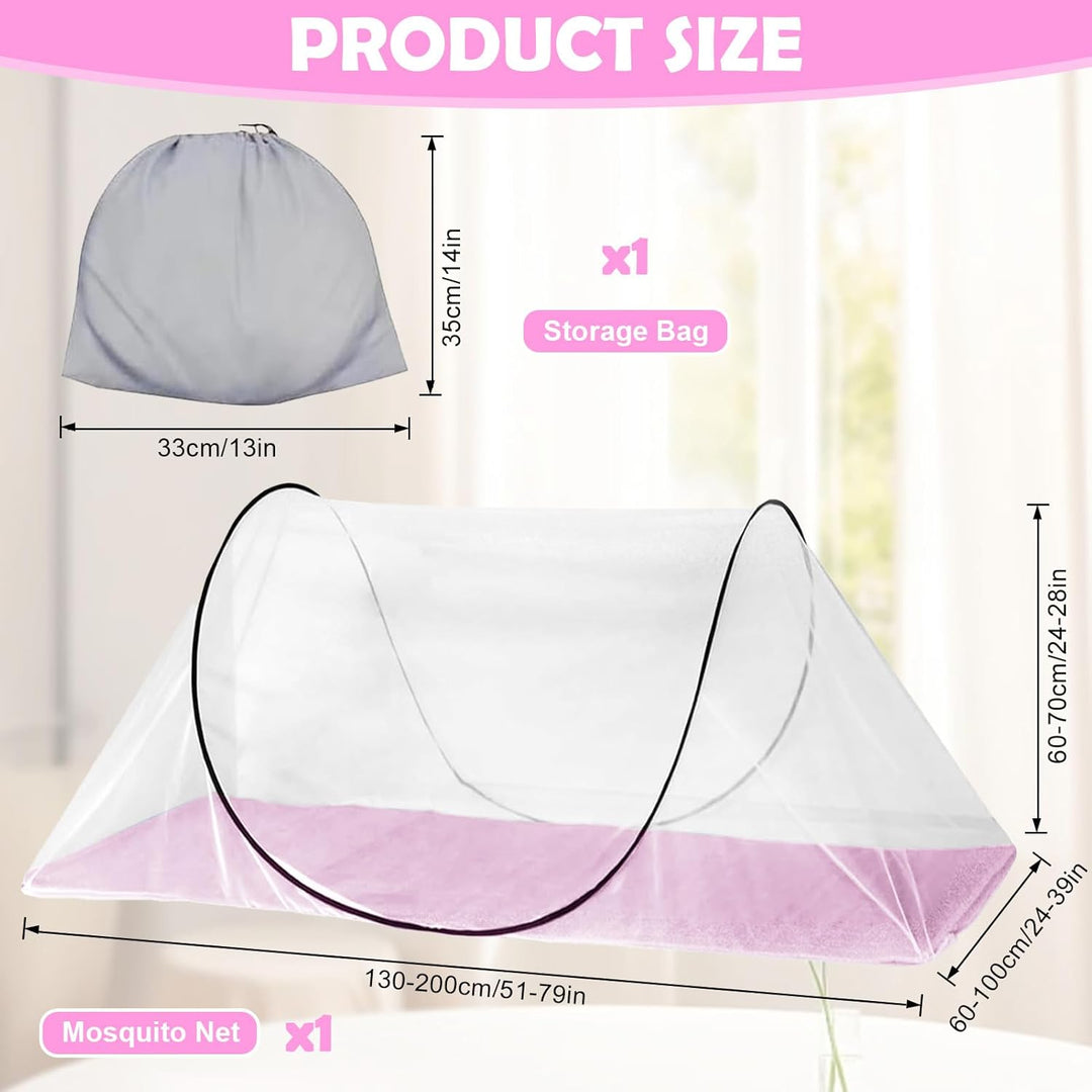 Moskitonetz, Faltbar Moskitonetz Pop-up 200 x 100 x 70 cm, Fliegennetz Bett Geeignet für Campingunte