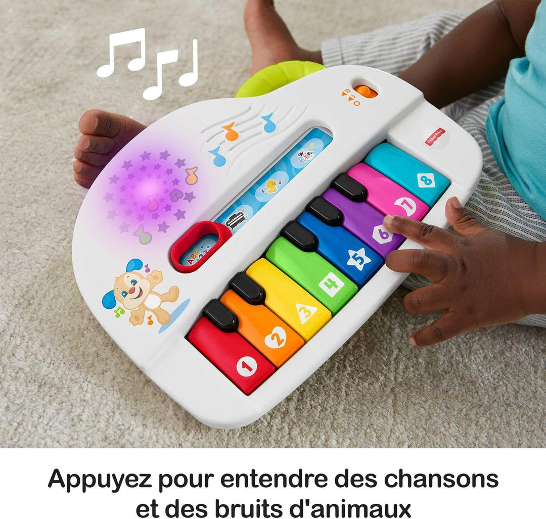 Fisher-Price Babys erstes Keyboard - tragbares Spielzeugklavier mit 4 Spielmöglichkeiten, Liedern, L