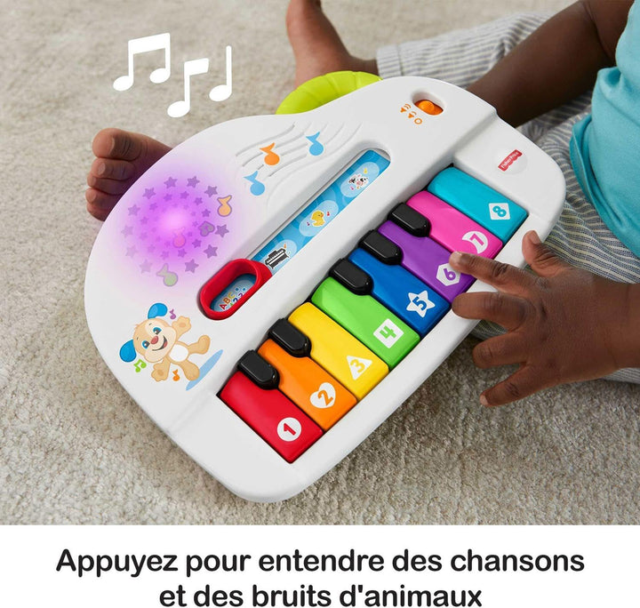 Fisher-Price Babys erstes Keyboard - tragbares Spielzeugklavier mit 4 Spielmöglichkeiten, Liedern, L
