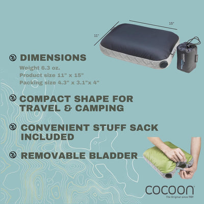 Cocoon Air-Core Pillow, Kissen Smoke Grey/Charcoal 28 x 38 cm, Smoke Grey/Charcoal 28 x 38 cm