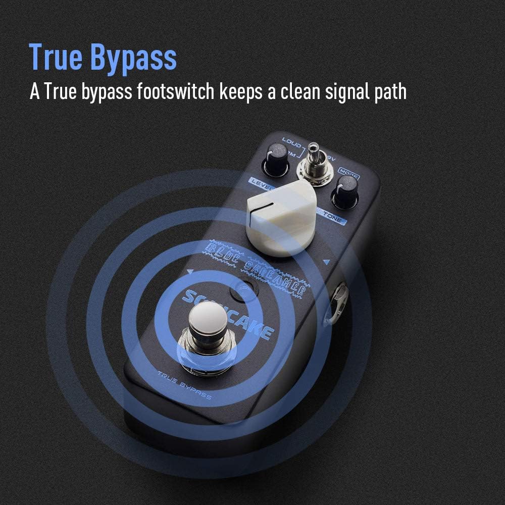 SONICAKE Overdrive Gitarre Effektpedal Blue Skreamer Vintage Dumble Blues Analog True Bypass, Overdr