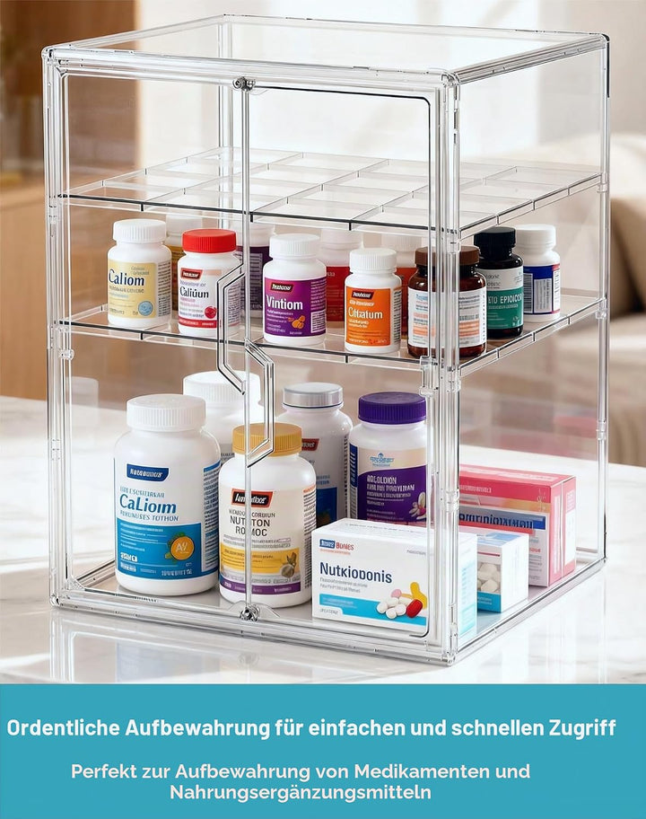 Schminktisch Organizer, Präsentations-Aufbewahrungsschrank, staubdichter Organizer für Make-up, Haus