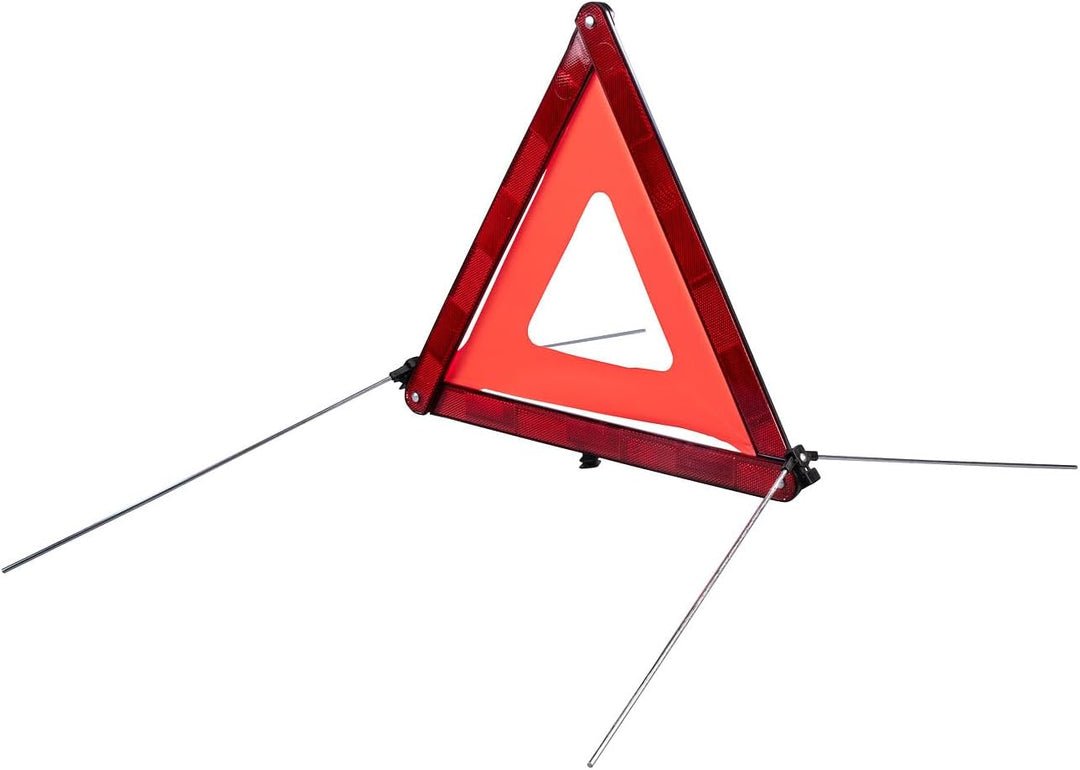 Lescars Warndreieck Auto: 3er-Set Kfz-Warndreieck, Notfalldreieck, reflektierend, klappbar, rot (sta