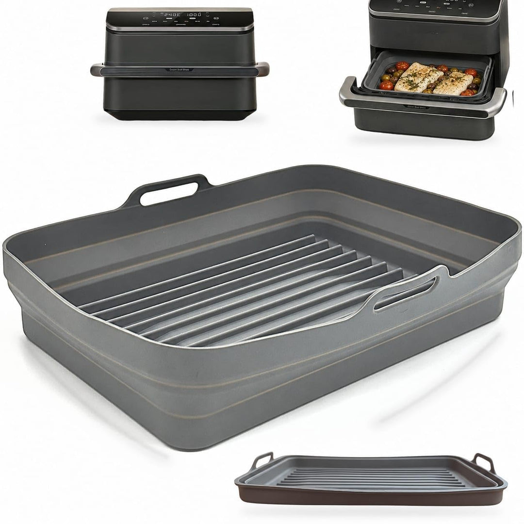 Faltbare Silikonform für Heissluftfritteuse 37x22x7 cm Rechteckig BPA-frei