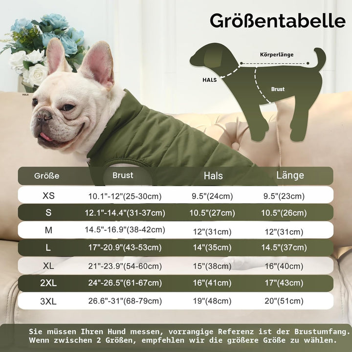 JoyDaog Fleece Hundejacke für Winter kaltes Wetter, Extra Weicher Hundemantel für grosse Hunde, Wind