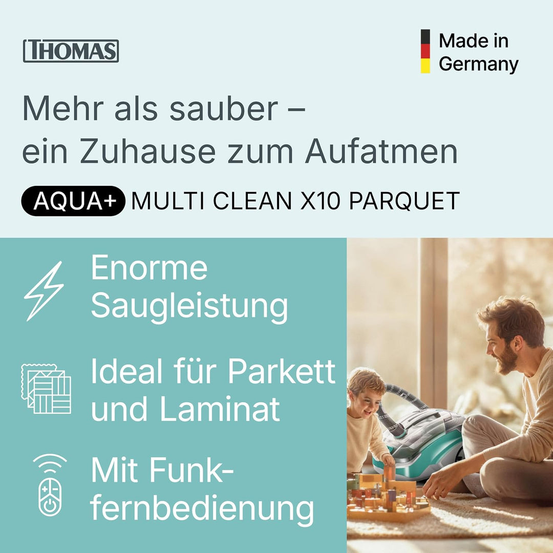 THOMAS 788577 Multiclean Staubsauger, Aqua+, Staubsauger ohne Beutel, 48,6 x 31,8 x 30,06 cm, Mint G