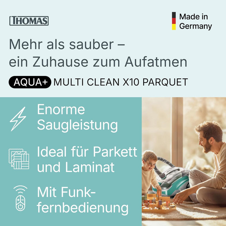 THOMAS 788577 Multiclean Staubsauger, Aqua+, Staubsauger ohne Beutel, 48,6 x 31,8 x 30,06 cm, Mint G