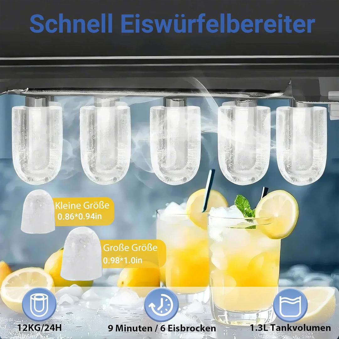 Eiswürfelmaschine Klein Ice Maker Leise - 2Grössen von Bullet Ice Cube Maker Eiswürfel maschine Mini