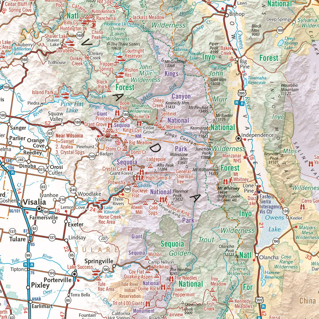 CALIFORNIA RECREATION MAP, Karte