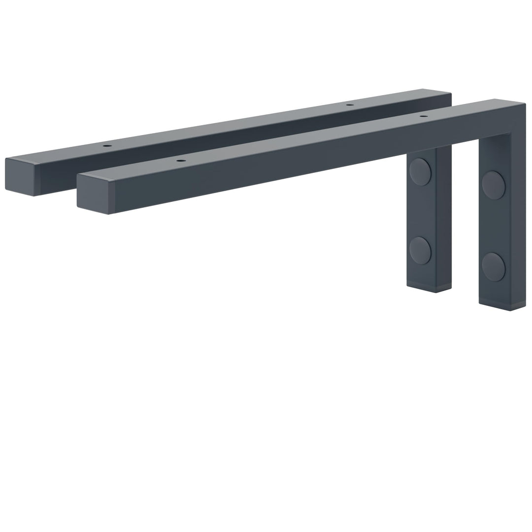2x Wandkonsole Grau für Waschtisch, design und stabil Waschtischhalterung oder Winkel für Wandregal,
