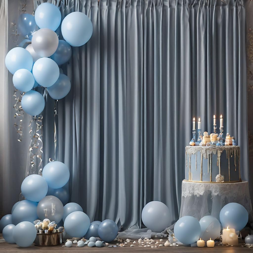 3x3 m Anthrazit Vorhang für Kulissen, Party-Hintergrund Vorhang Anthrazit Hochzeit Hintergrund, Poly