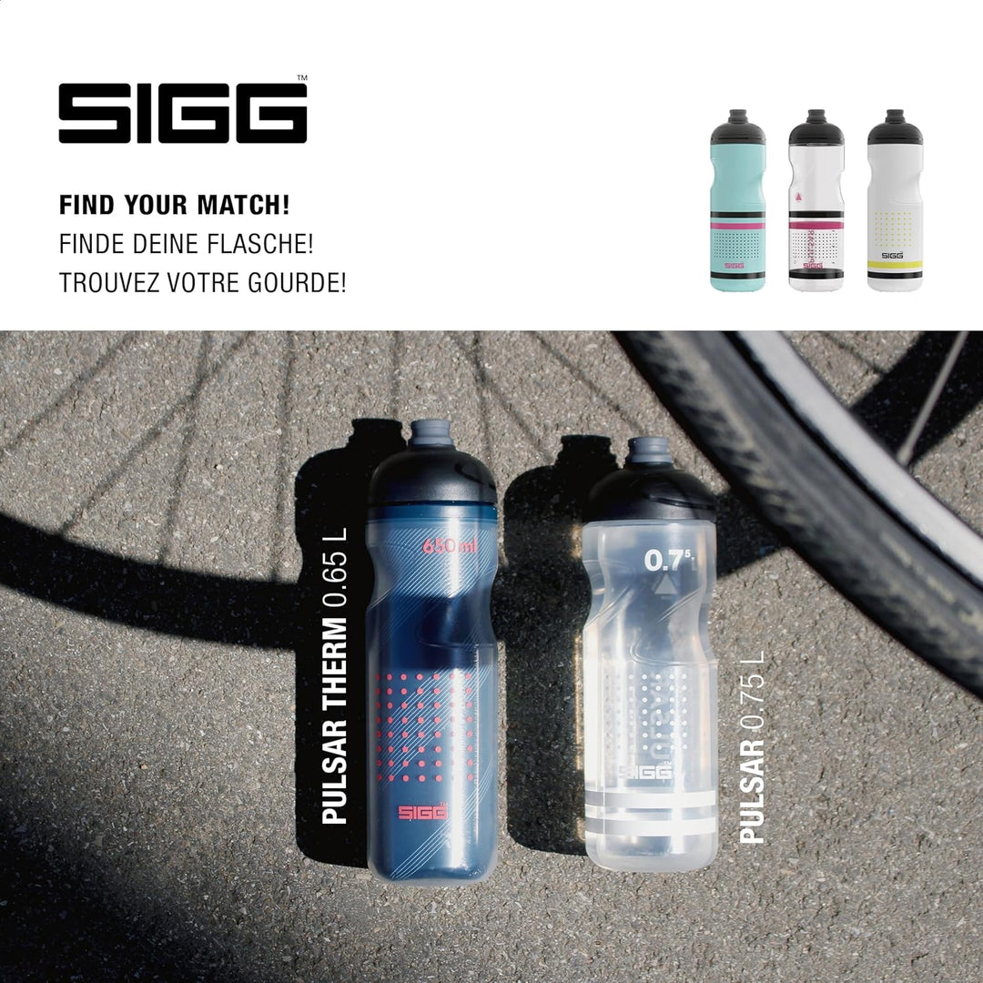 Sigg - Fahrrad Trinkflasche - Pulsar - Quetschbar - Spülmaschinenfest - Federleicht - Auslaufsicher