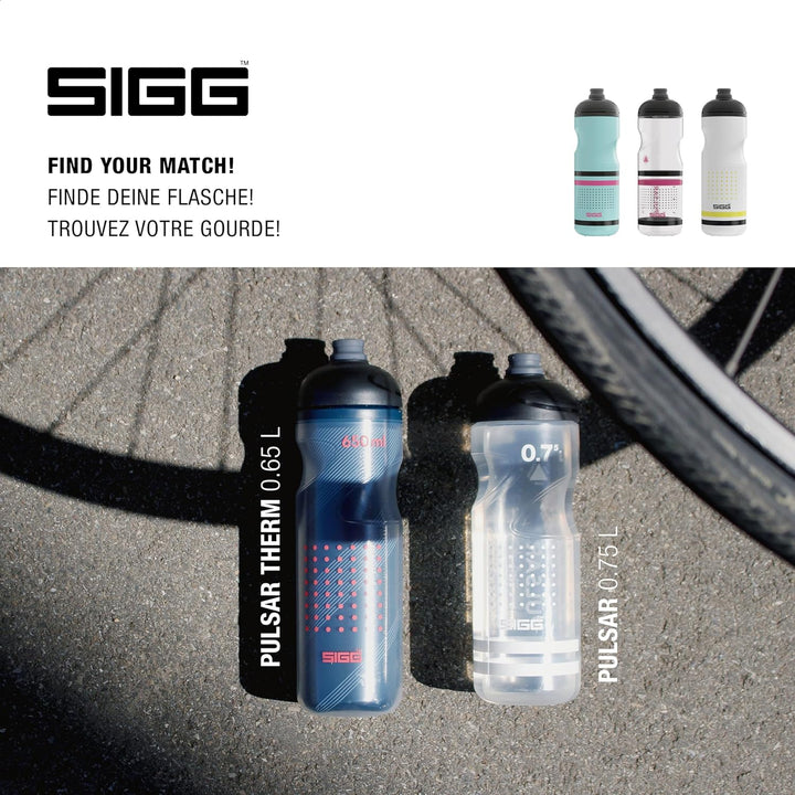 Sigg - Fahrrad Trinkflasche - Pulsar - Quetschbar - Spülmaschinenfest - Federleicht - Auslaufsicher