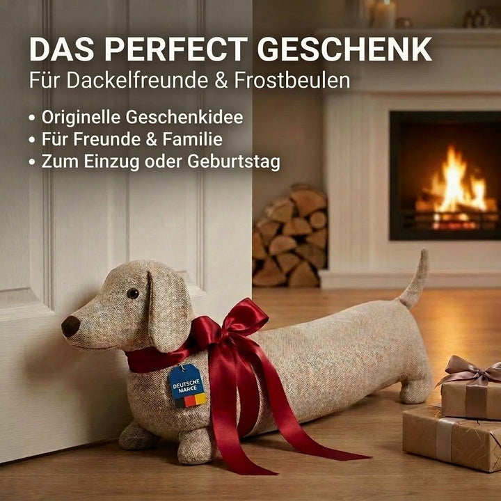Dackel Zugluftstopper Zugluftrolle XXL - Zugluftstopp Türstopper Türabdichtung Zugluft Durchzug 91cm