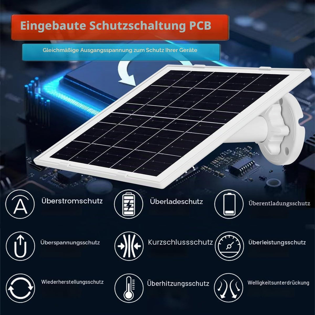 8W/5V Solarpanel, Schnellladung, integrierter Spannungsregler PCB, Schutzausrüstung, IP65 für Ring-K