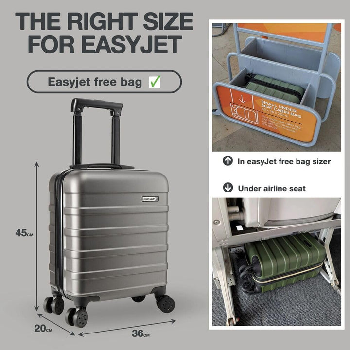 Cabin Max Anode 30L 45x36x20 cm Handgepäck Koffer – leicht, Hartschale, 4 Räder, 45 x 36 x 20 cm Lei