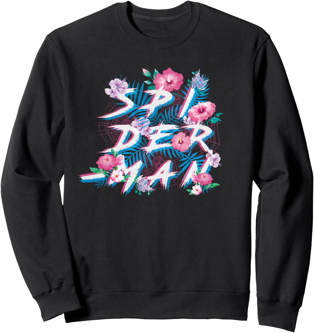 Marvel Spider-Man Floral Print Sweatshirt