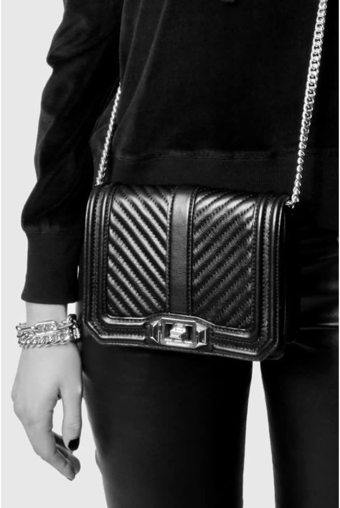 Rebecca Minkoff Women's Chevron Quilted Love Crossbody Bag Einheitsgrösse Mehrfarbig/Silber, Einheit