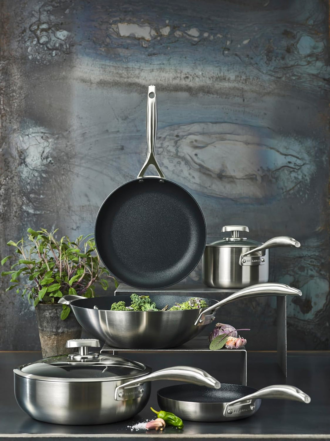 SCANPAN CS+ Bratpfanne 32 cm, Stratanium+, Induktion, 5-Schicht Edelstahl, 32 cm