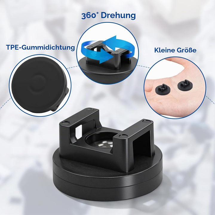 20 Stück Magnetische Kabelbinder-Halterungen, 31 mm Basis, magnetische Kabel-Clips, Magnetkabelhalte