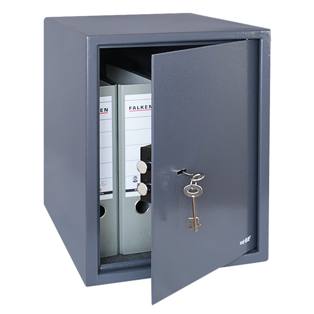 HMF 49208-11 Tresor Möbeltresor A4 Ordner, Doppelbartschloss, 48,0 x 36,0 x 37,0 cm, anthrazit 36 x
