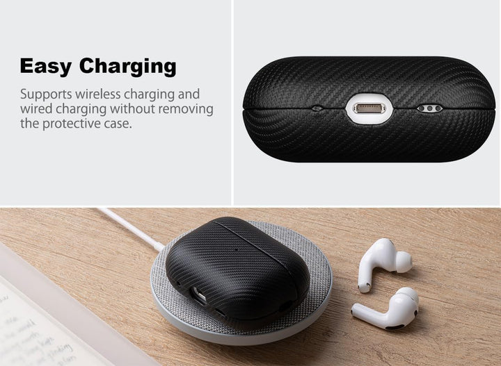 Haobobro [Karbonfaser Textur] AirPods Pro 2 Hülle Case 2022 - Handgefertigt AirPods Pro 2. Generatio