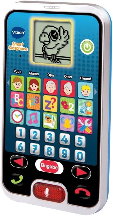 VTech Smart Kidsphone – Cooles Lerntelefon mit Mikrofon, spannenden Lernspielen, Liedern und Melodie