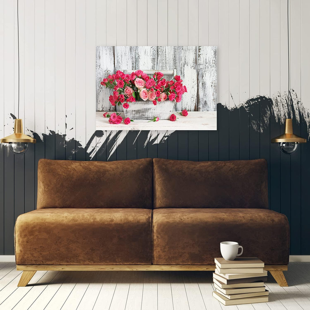 Feeby Vlies Leinwandbild Abstrakte Komposition 100x70 cm Wanddeko Design Kunstdruck Zimmerdeko Bilde