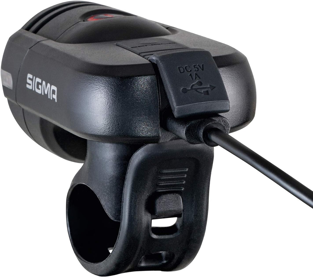 SIGMA LED Fahrradlicht Set Aura45/Nugget II mit 45/15 Lux |Wiederaufladbar & Spritzwassergeschützt |