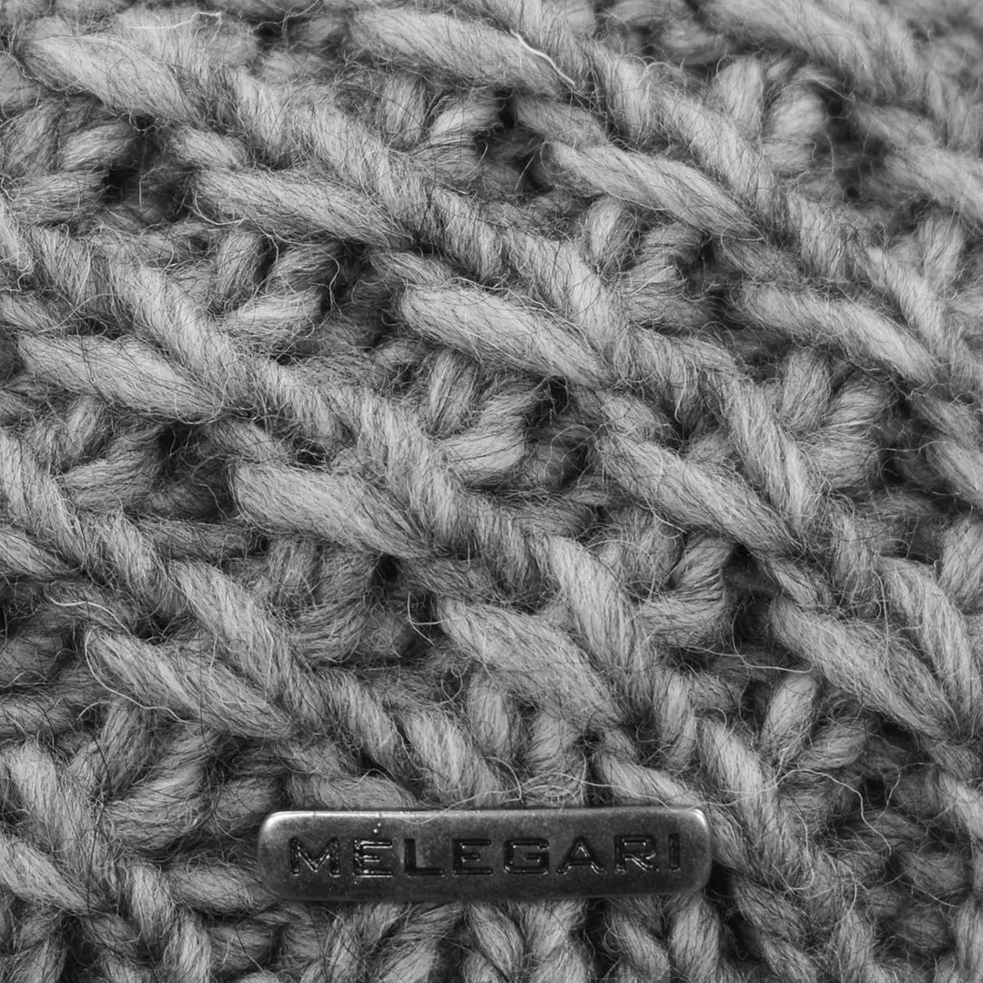 Melegari Strickmütze | Pragelierte Baskenmütze | Mütze aus Wolle und Alpaka | Made in Italy | Herren