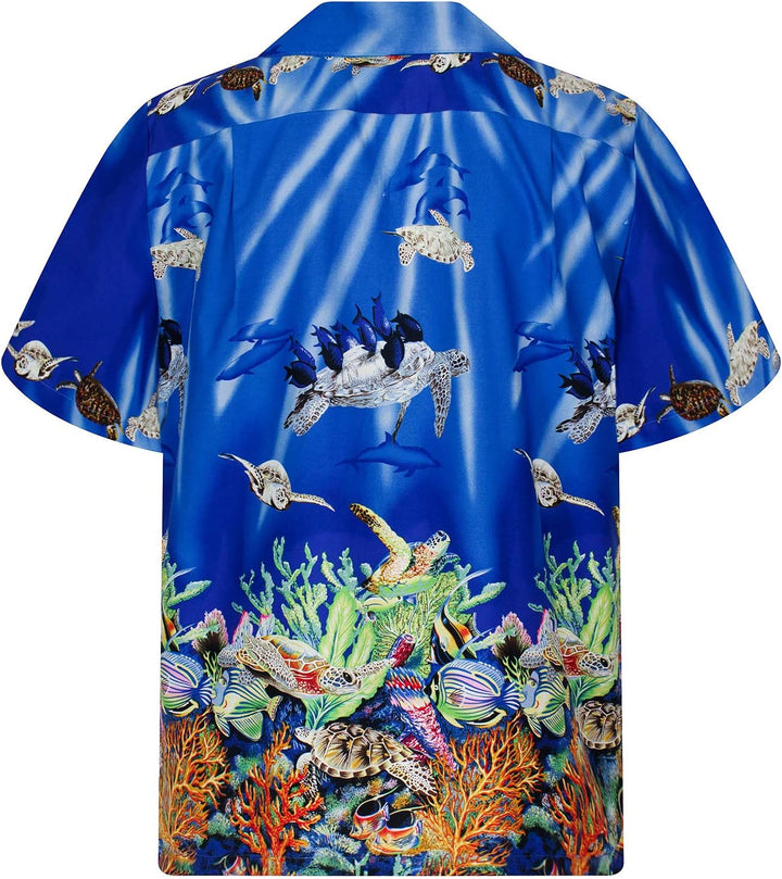 KY's Hawaiihemd Hawaiishirt original Made in Hawaii S-6XL S Blau, S Blau