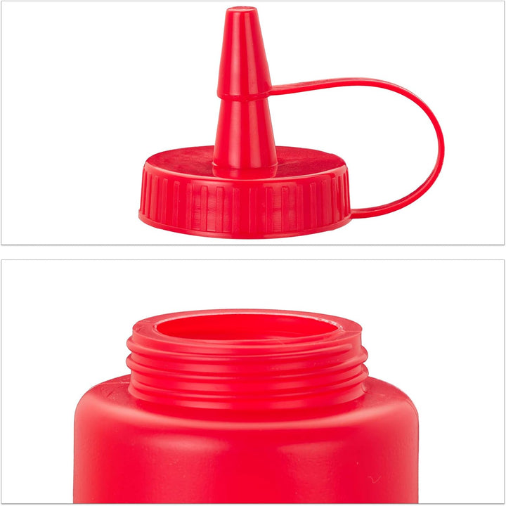 Relaxdays 36 x Squeeze Flasche, für Saucen, zum Quetschen, nachfüllbar, Zuhause & Gastronomie, Dosie