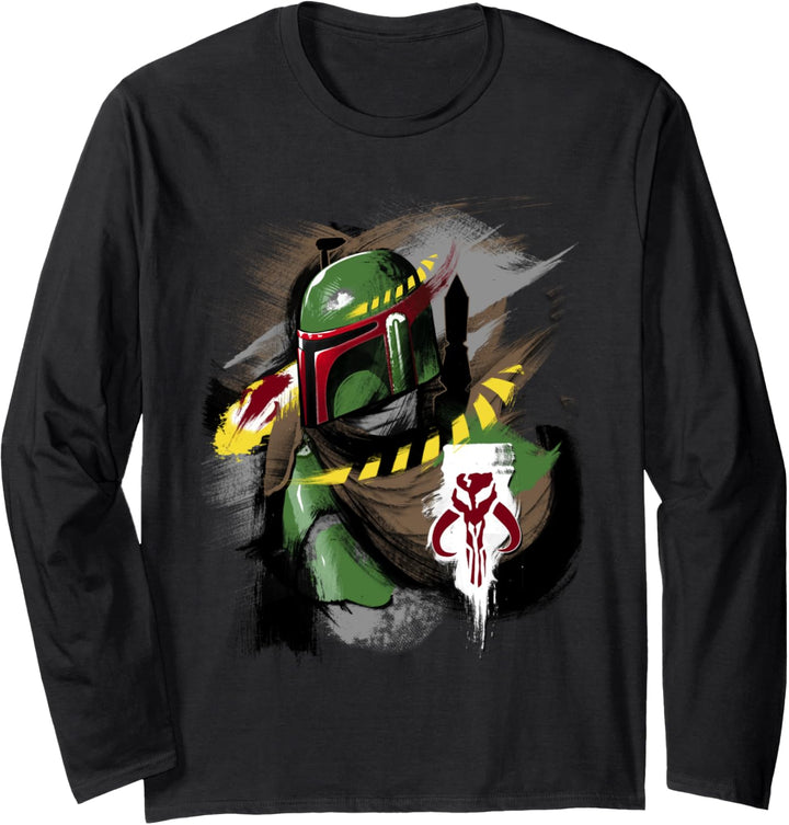 Star Wars Boba Fett Painting Langarmshirt