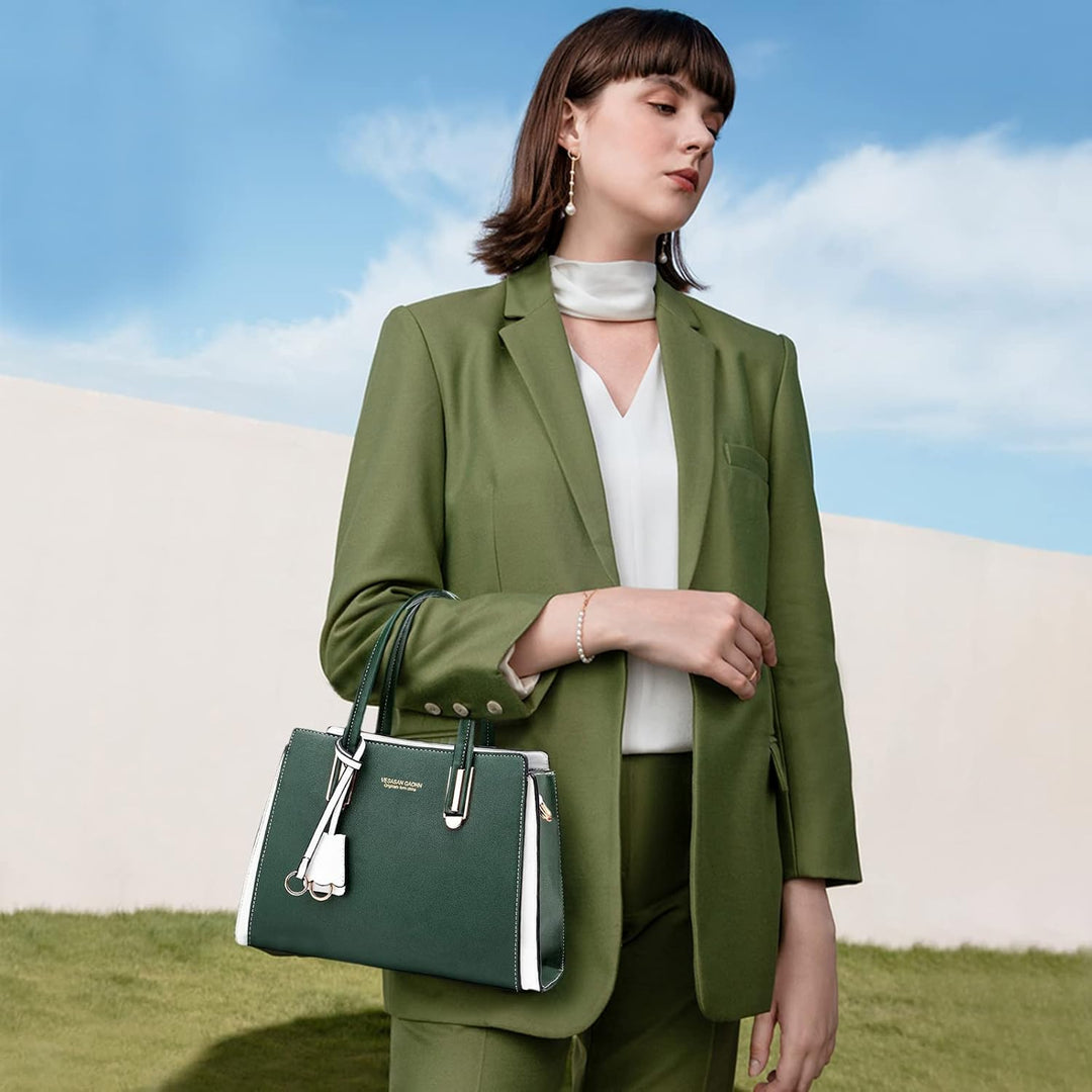 NICOLE & DORIS Handtasche Damen Elegant Handtaschen Kontrastfarben Schultertasche Frauen Umhängetasc