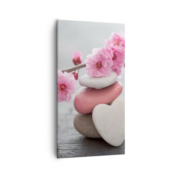 Bilder auf Leinwand 55x100cm Leinwandbild mit Rahmen Yoga weiblich Blume Gesundheit Gross Wanddeko B