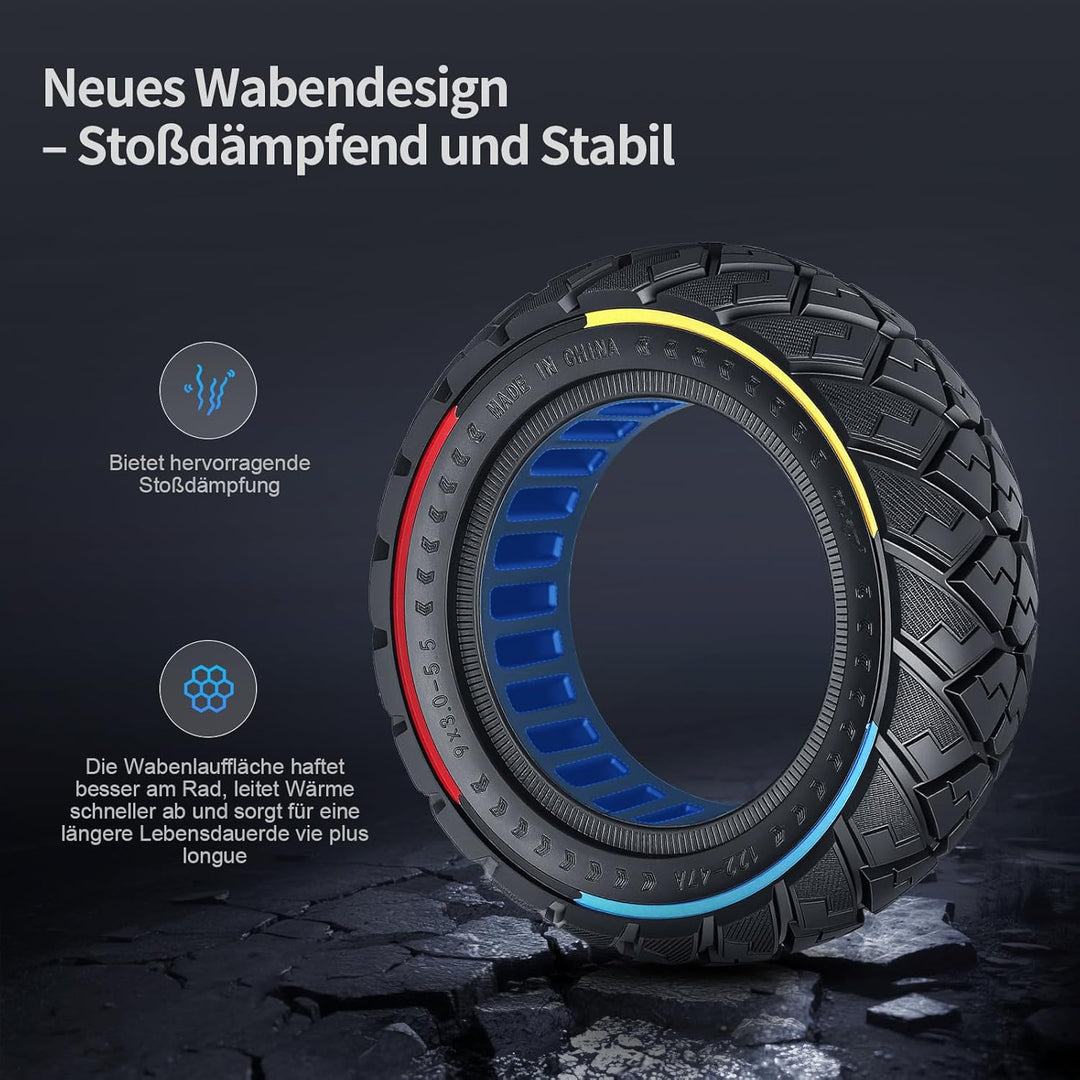 9x3,0-5,5 Vollreifen für Kukirin G2 pro, Zero 10X, Dualtron Eagle Pro Elektroroller Ersatzreifen Vol
