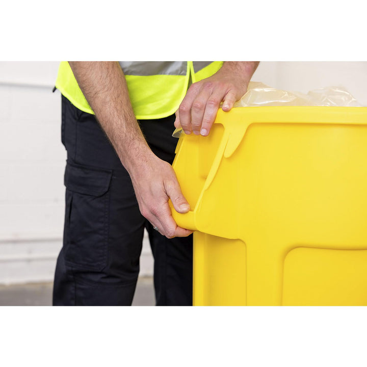 Rubbermaid Commercial Products Brute Round Container 167 L Gelb – Schwerlast-Abfallbehälter mit Luft