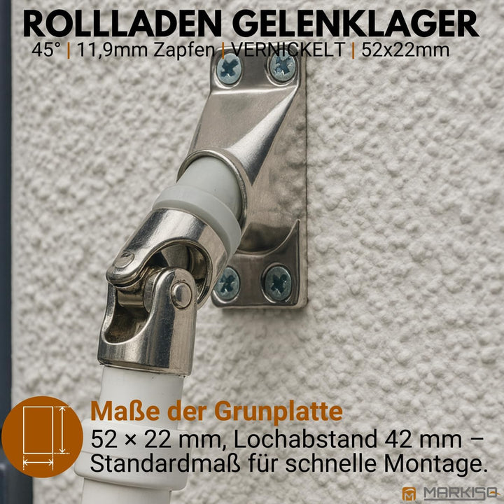 Rolladen Gelenklager 45° Lager Getriebe für Rolladen Rolladenlager Rolladen Kurbelgetriebe Gelenklag