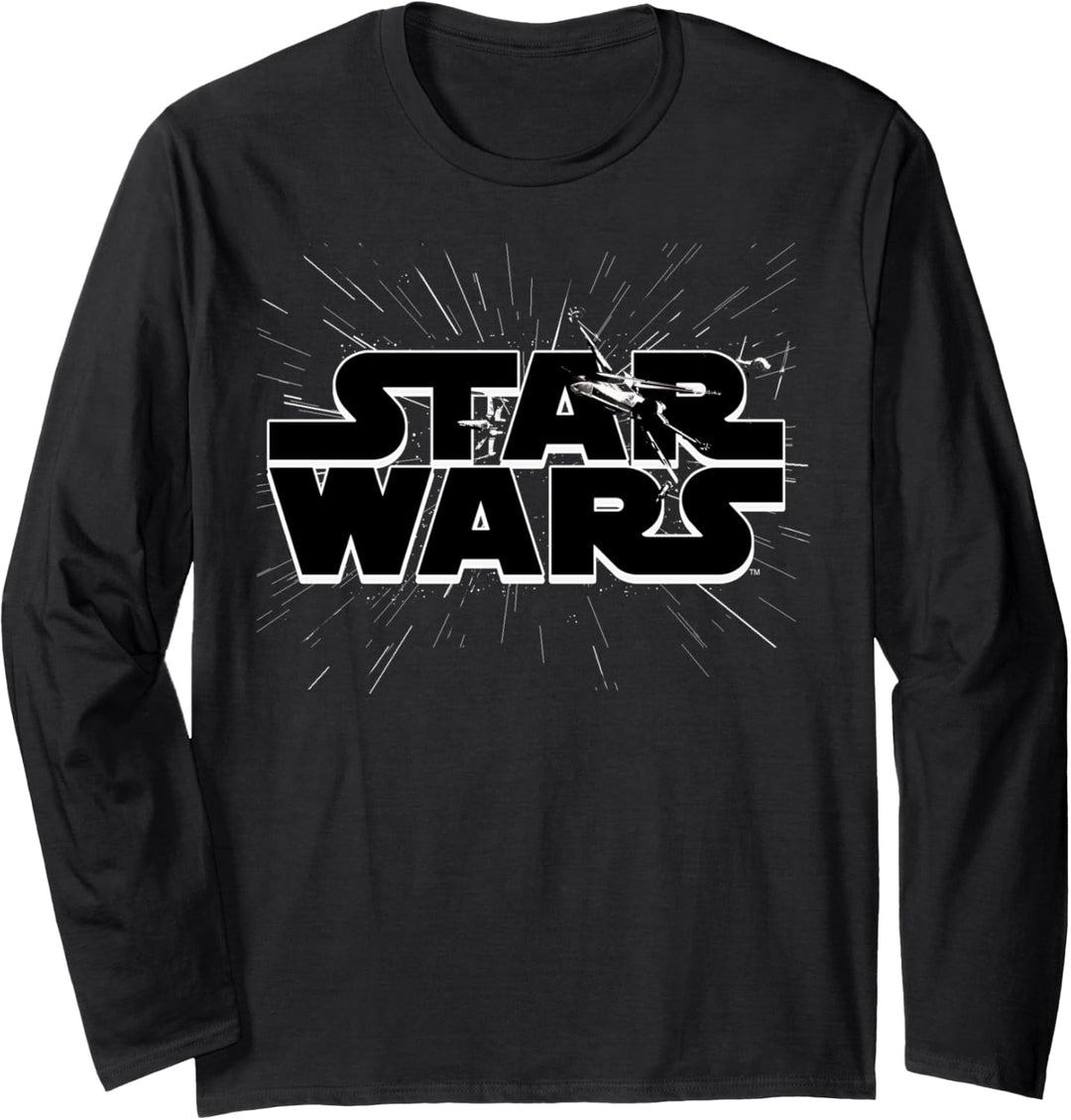 Star Wars Hyperdrive Text Logo Langarmshirt