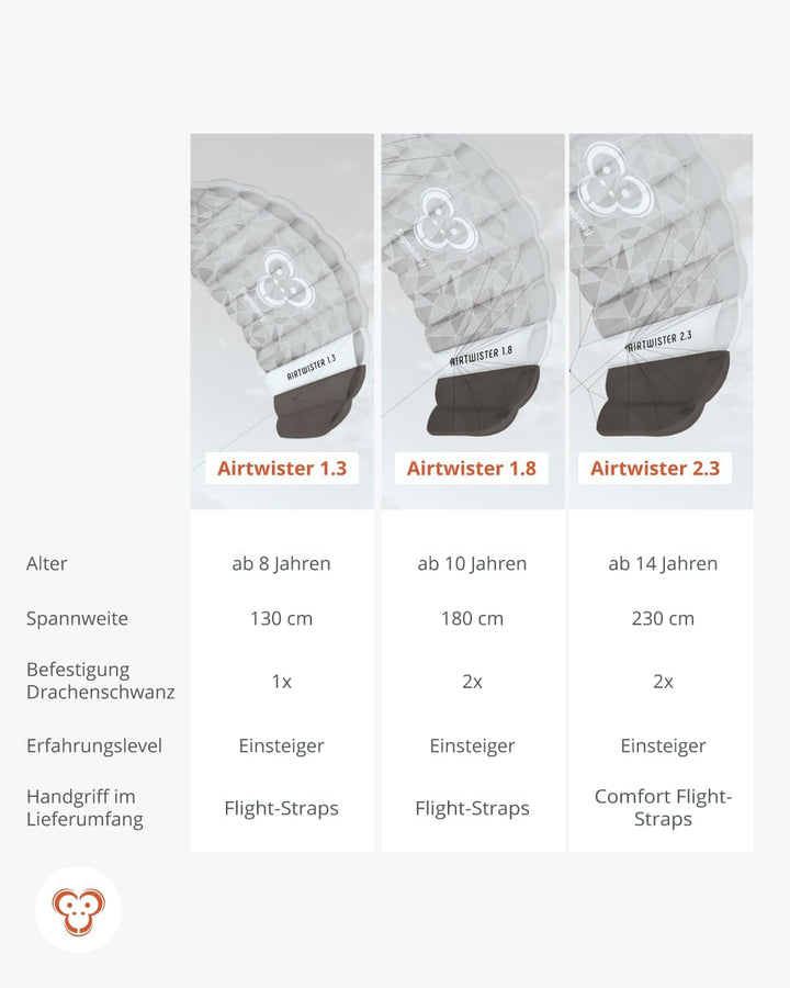 Skymonkey Airtwister Lenkmatte inkl. Packsack & Flugschlaufen - Lenkdrachen bereits fertig angeleint